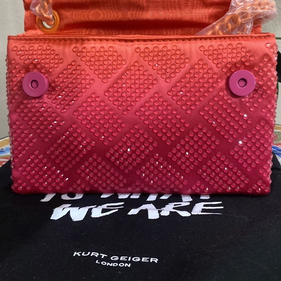 Kurt Geiger Orange and Pink Women's Bag - Picture 6 of 13